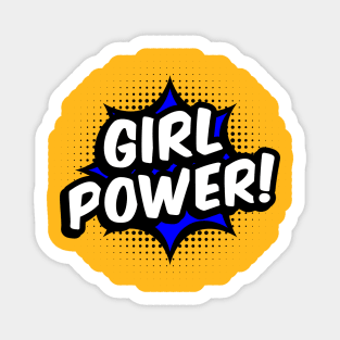 Girl Power! - Blue comic style - B Sticker